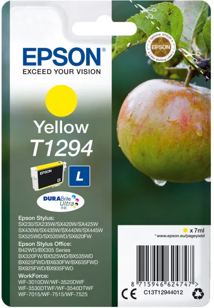 Epson T1294 C13T12944012 Geltonas rašalo kasetė, 545 puslapiai