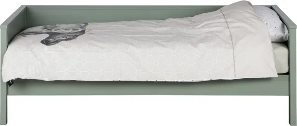 Nikki, miegamoji sofa, žalia, H73x208x100 cm, pušis
