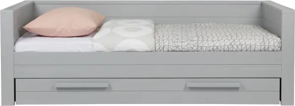Dennis, miegamoji sofa, pilka, H73x101x219 cm, pušis