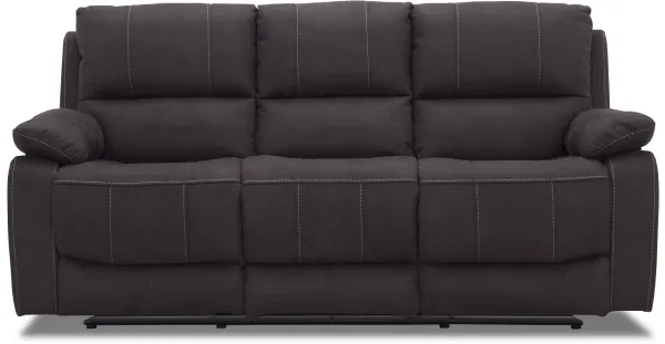 HAGA Texas 3 vietų recliner sofa - pilkas audinys