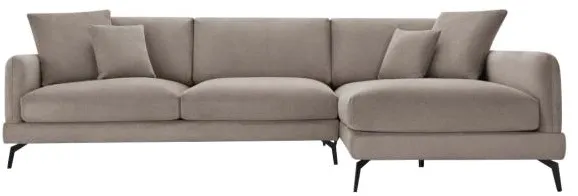 Furnhouse Maggie dešinės pusės šviesiai rudos spalvos audinio sofa 293x165x98cm