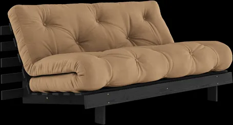 Karup Design Roots miegamoji sofa su čiužiniu Roots 160x200 Mokka/Juodai lakuota