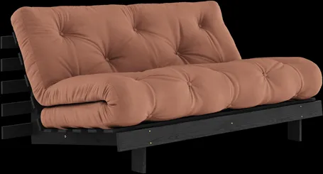 Karup Design Roots miegamoji sofa su čiužiniu Roots 160x200 Clay Brown/Juodai lakuota