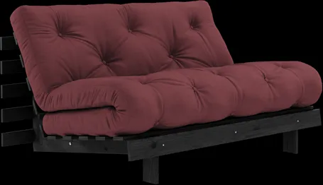 Karup Design Roots miegamoji sofa su čiužiniu Roots 140x200 Burgundinė/Juodai lakuota