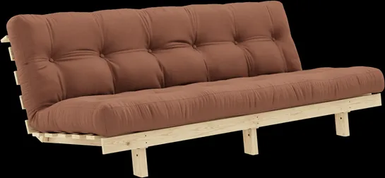 Karup Design Lean miegamoji sofa su Alpha čiužiniu 130x200 Clay Brown/Raw