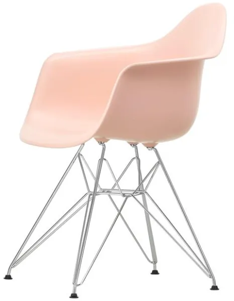 Vitra Eames Plastic DAR Valgomojo kėdė RE Pale Rose/Chromas