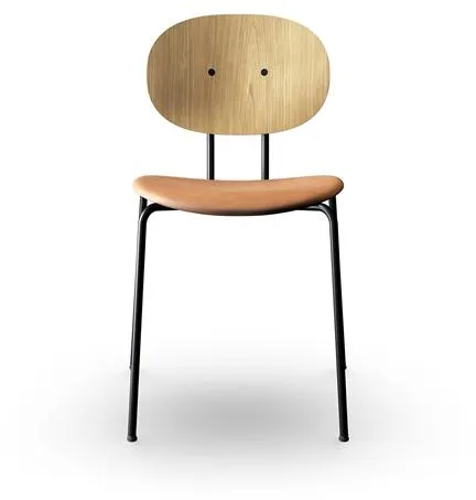 Sibast Furniture Piet Hein Valgomojo kėdė juoda ąžuolo ir konjako odos