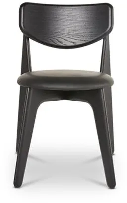 Tom Dixon Slab valgomojo kėdė su paminkštinimu, 2 vnt., juoda