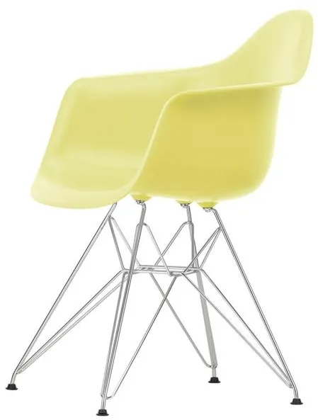 Vitra Eames Plastic DAR Valgomojo kėdė RE Citrina/Chromas